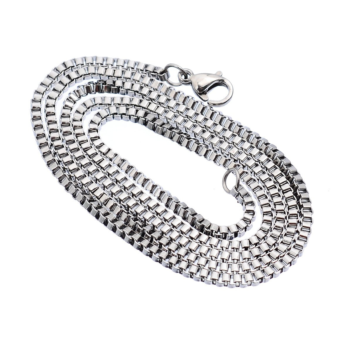 Stainless Steel Box Chain Necklace 20" - 2mm - Choose Your Tone!