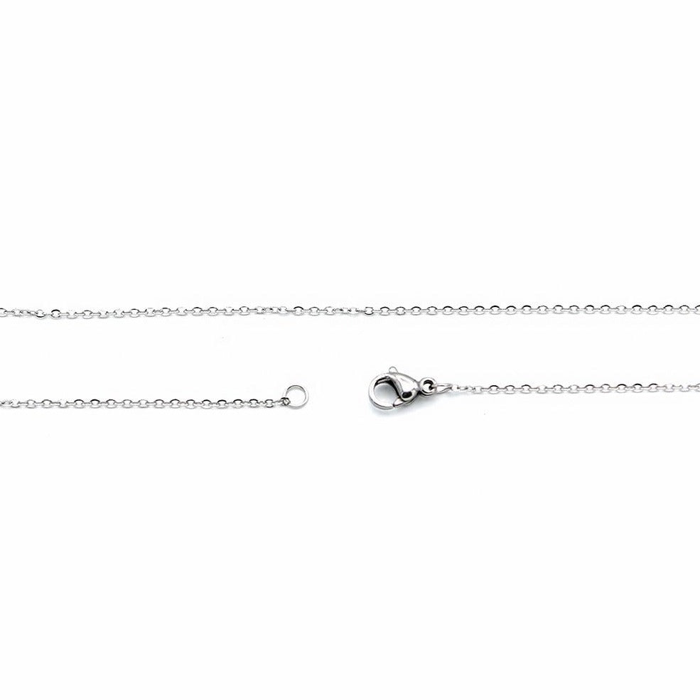 Stainless Steel Cable Chain Necklaces 17" - 1mm - Choose Your Quantity!
