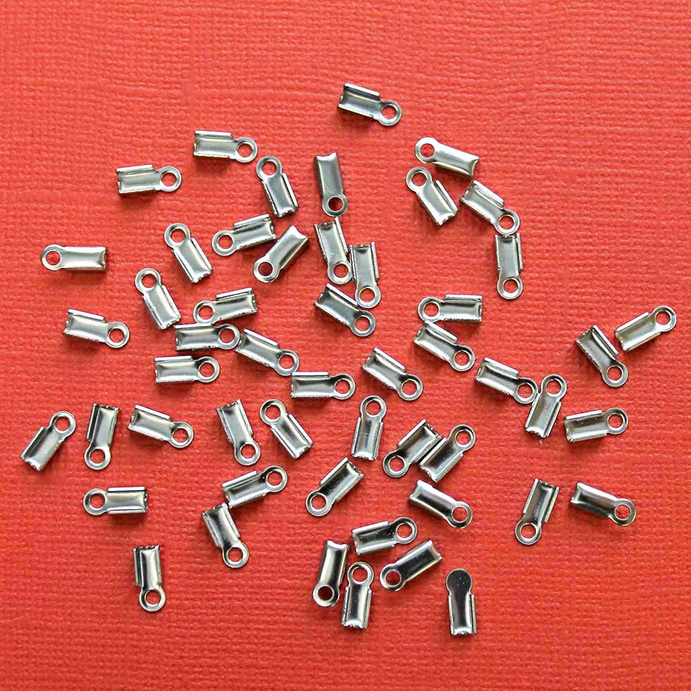 Stainless Steel Cord Ends - 9mm x 4mm - 100 Pieces - FD161