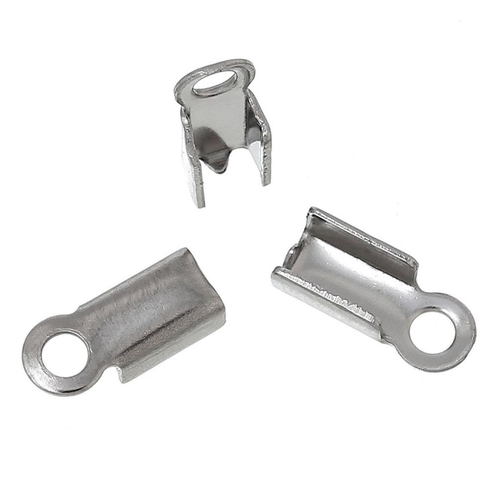 Stainless Steel Cord Ends - 9mm x 4mm - 20 Pieces - FD161