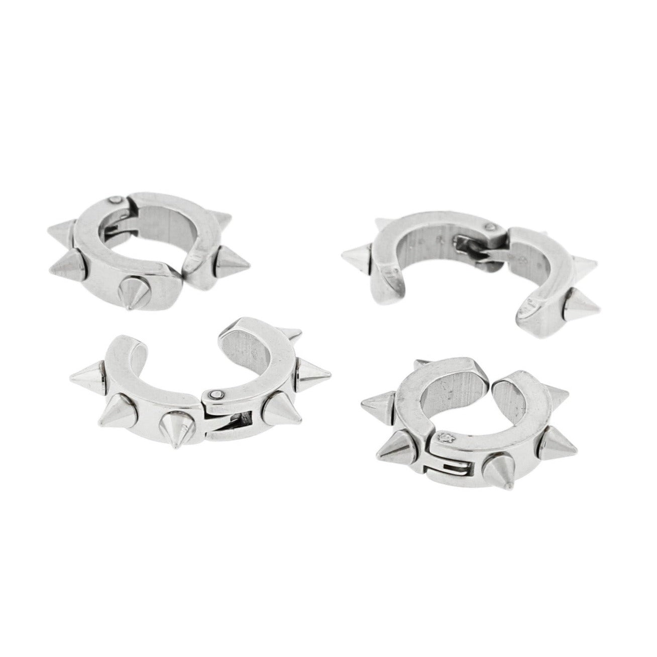 Manchette de boucle d'oreille en acier inoxydable - pointes géométriques - 19 mm x 13 mm - 1 pièce - ER612