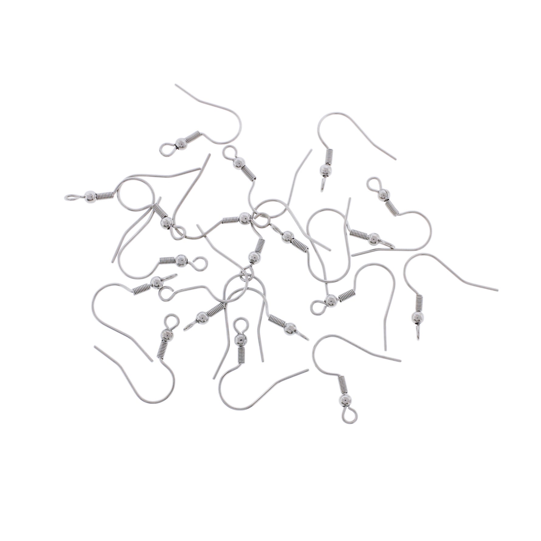 Stainless Steel Earrings - French Style Hooks - 23mm x 22mm - 50 Pieces 25 Pairs - FD948