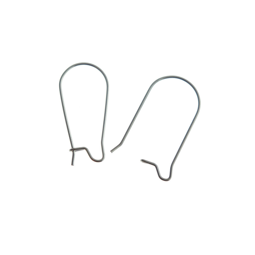 Stainless Steel Earrings - Kidney Style Hooks - 25mm x 12mm - 100 Pieces 50 Pairs - Z012