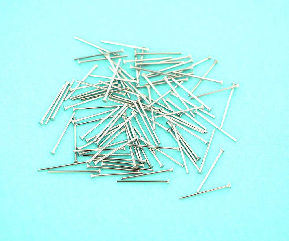Stainless Steel Flat Head Pins - 20mm - 200 Pins - PIN054