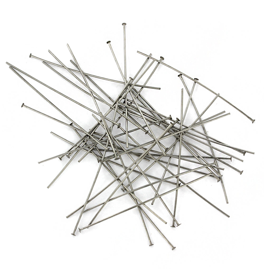 Stainless Steel Flat Head Pins - 50mm - 100 Pieces - PIN062