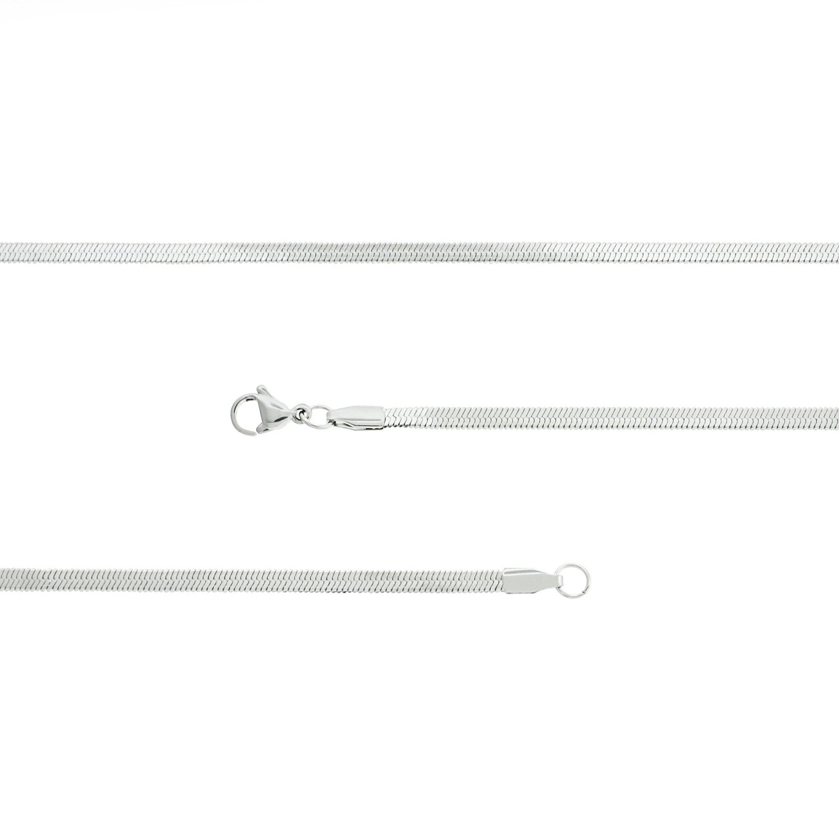 Stainless Steel Herringbone Chain Necklace 20" - 3mm - Choose Your Quantity!