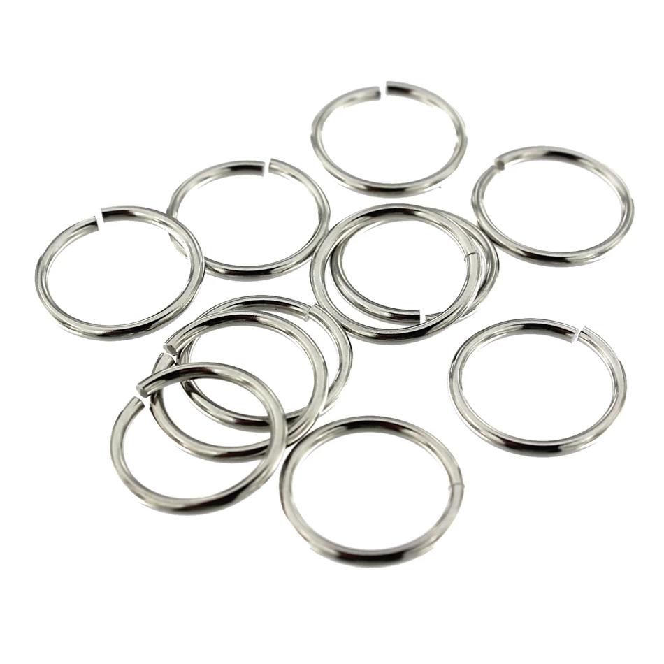 Anneaux en acier inoxydable 15 mm - Calibre 15 ouvert - 50 anneaux - J149