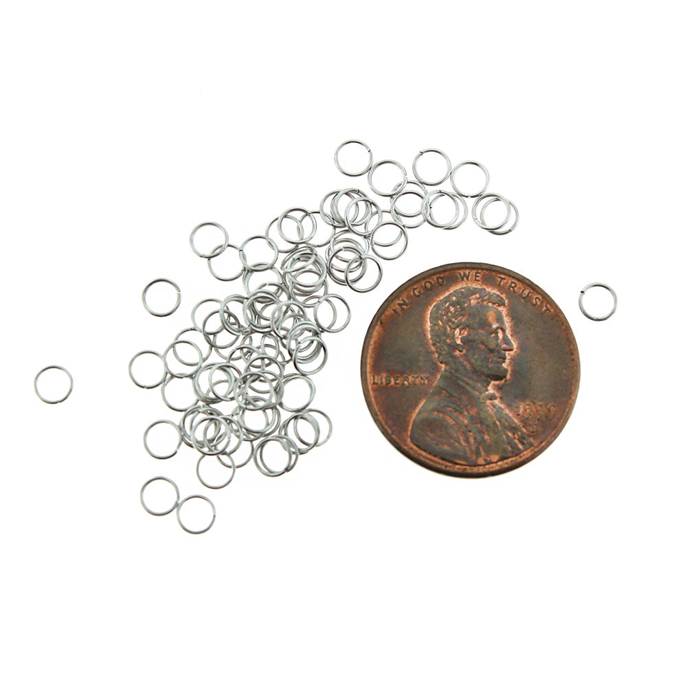 Anneaux en acier inoxydable 3,5 mm x 0,4 mm - Calibre 26 ouvert - 500 anneaux - SS063