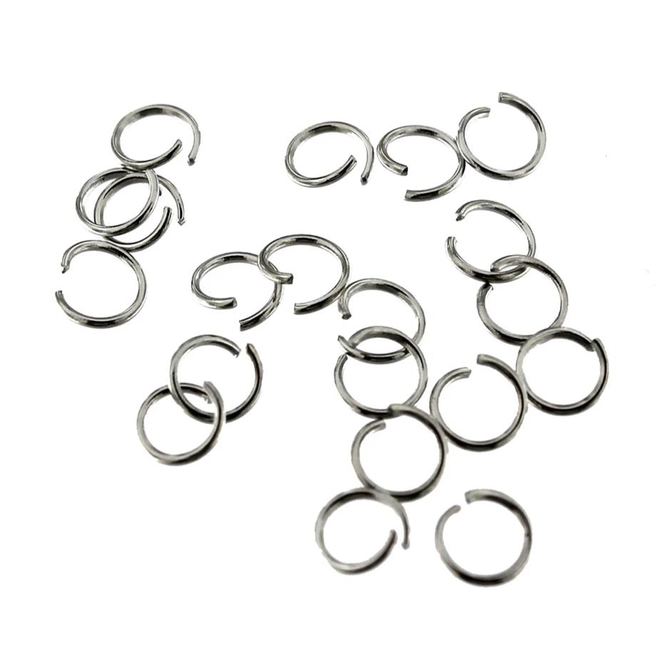 Stainless Steel Jump Rings 5mm - Open 22 Gauge - 200 Rings - J131