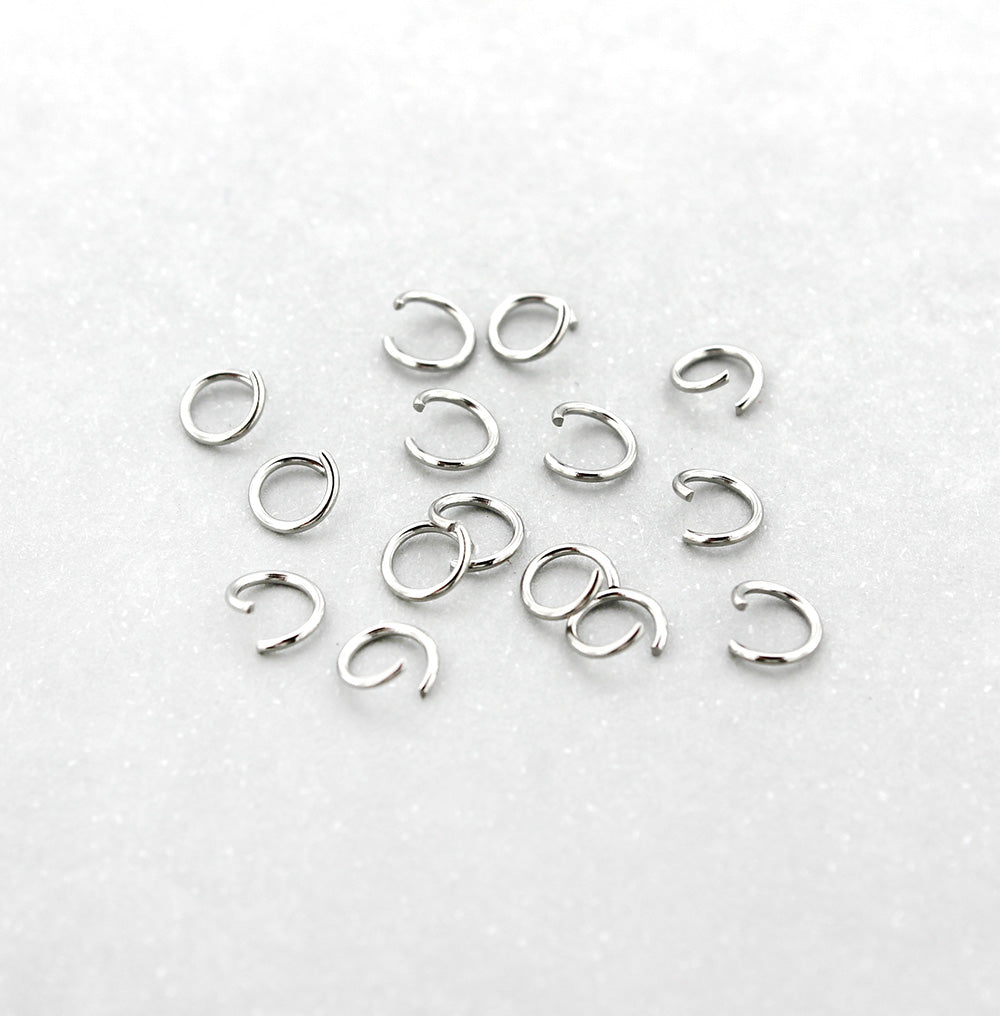 Stainless Steel Jump Rings 6mm x 0.8mm - Open 20 Gauge - 500 Rings - SS061