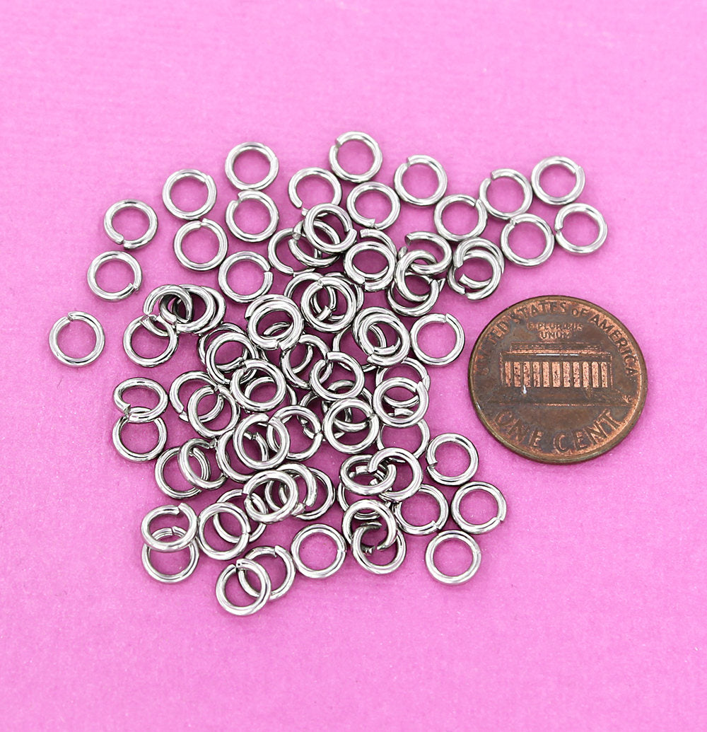 Stainless Steel Jump Rings 6mm x 1.2mm - Open 16 Gauge - 50 Rings - SS029