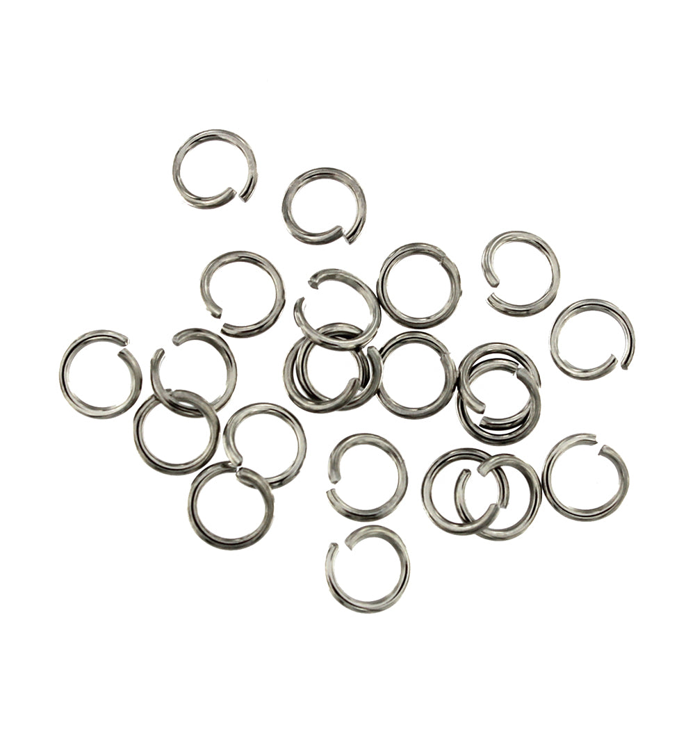 Anneaux en acier inoxydable 7 mm x 1 mm - Calibre 18 ouvert - 200 anneaux - J126