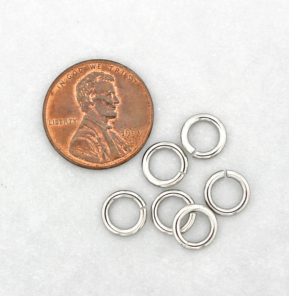 Stainless Steel Jump Rings 8mm - Open 16 Gauge - 100 Rings - J151