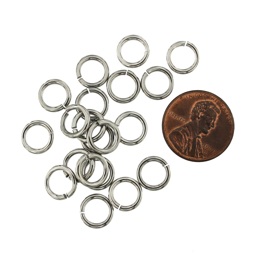 Anneaux en Acier Inoxydable 9mm - Calibre 15 Ouvert - 100 Anneaux - J159