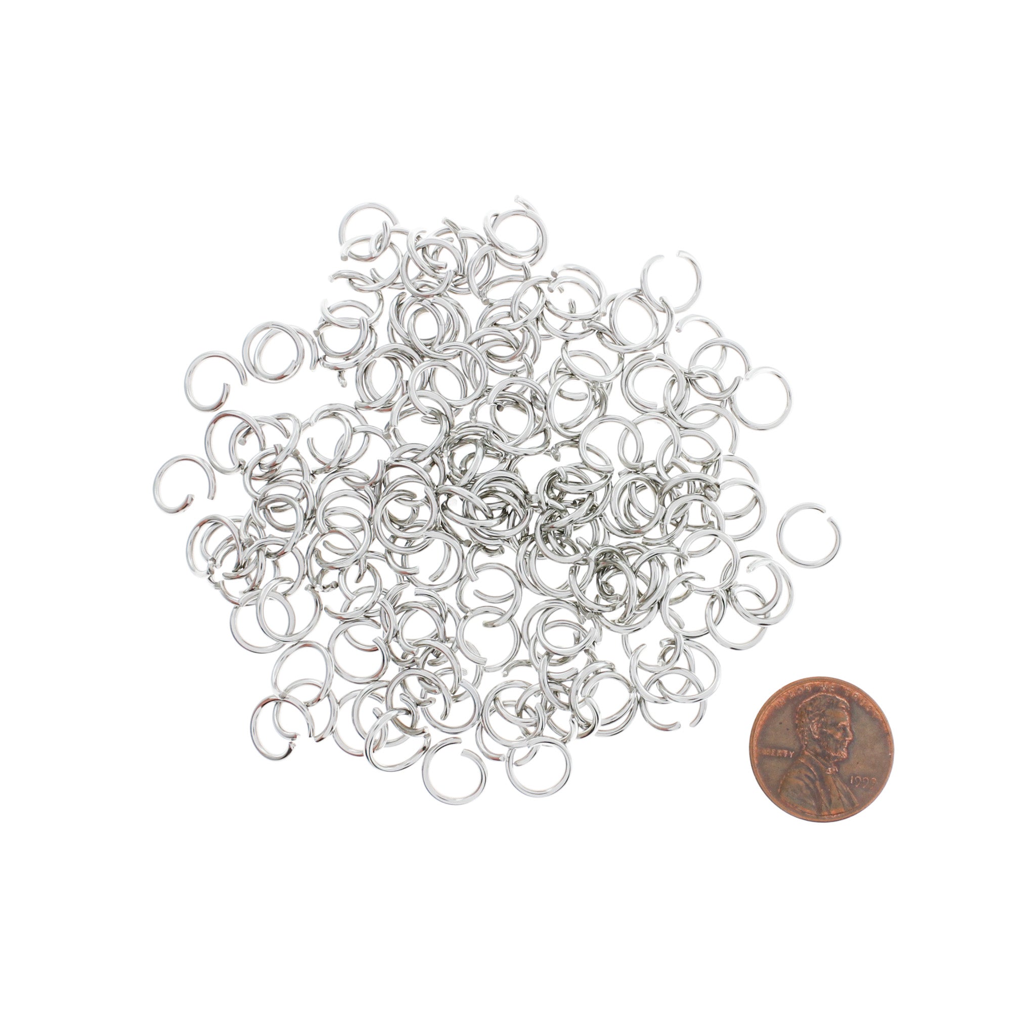 Anneaux en acier inoxydable 9 mm x 1,2 mm - Calibre 16 ouvert - 200 anneaux - SS009