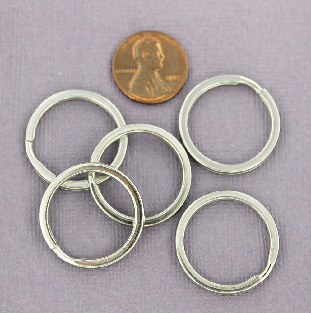 Stainless Steel Key Rings - 25mm - 10 Pieces - Z680