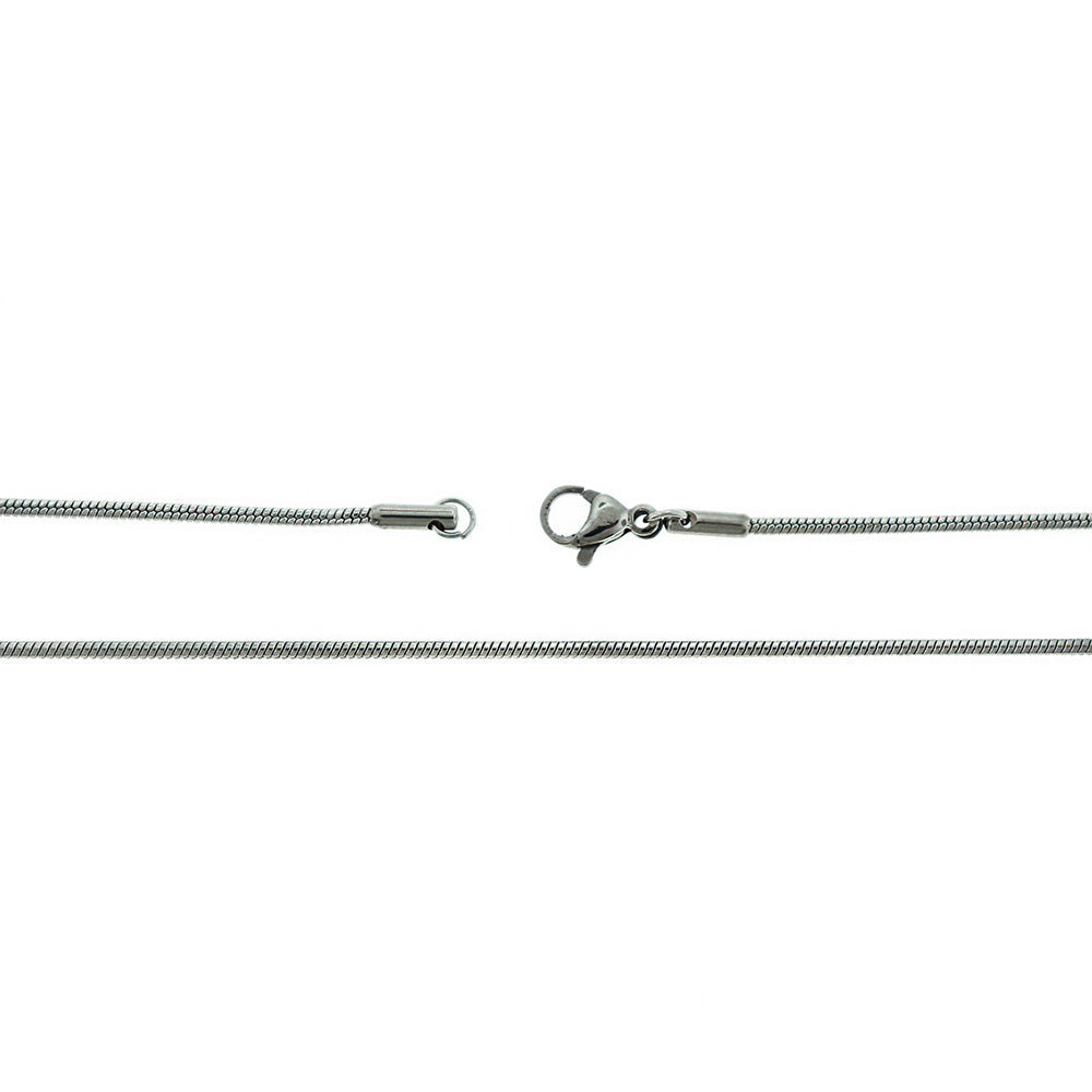 Stainless Steel Snake Chain Necklaces 20" - 1mm - Choose Your Quantity!