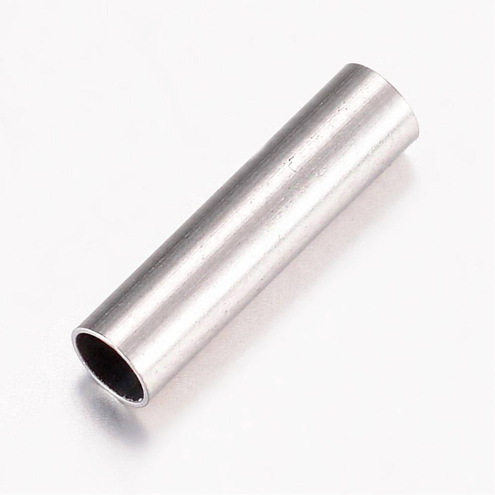 Stainless Steel Spacer Metal Beads 10mm x 3mm - Silver Tone - 20 Beads - FF218