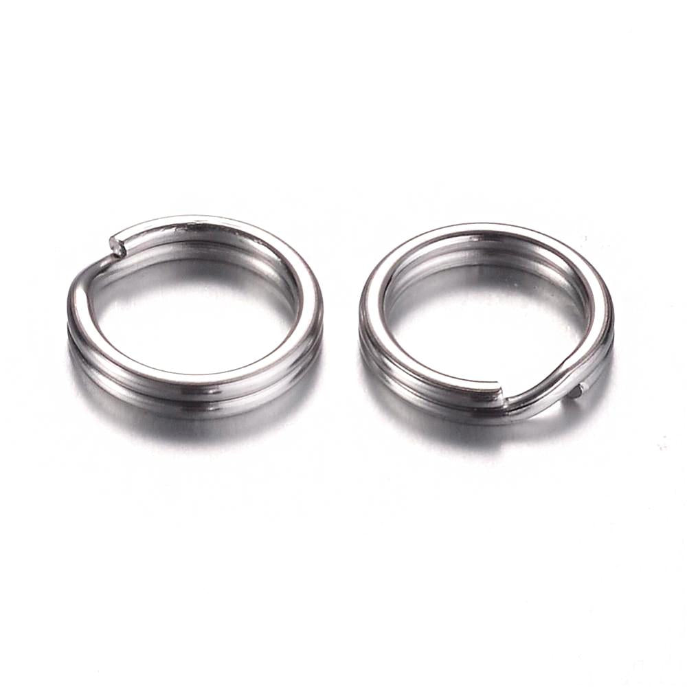 Stainless Steel Split Rings 10mm x 2mm x 1mm - Open Gauge 12 x 18 - 20 Rings - SS034