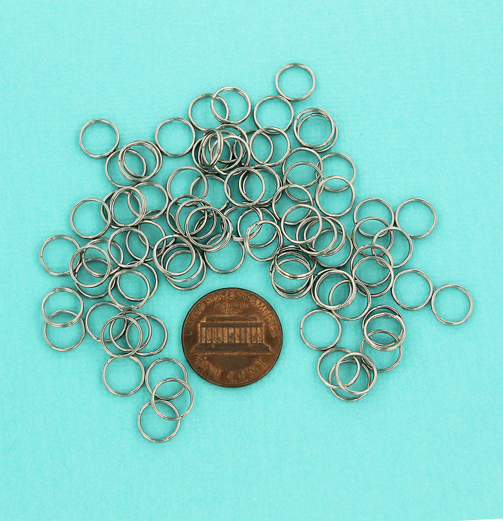 Stainless Steel Split Rings 8mm x 1mm x 2mm - Open 18 x 12 Gauge - 250 Rings - SS036