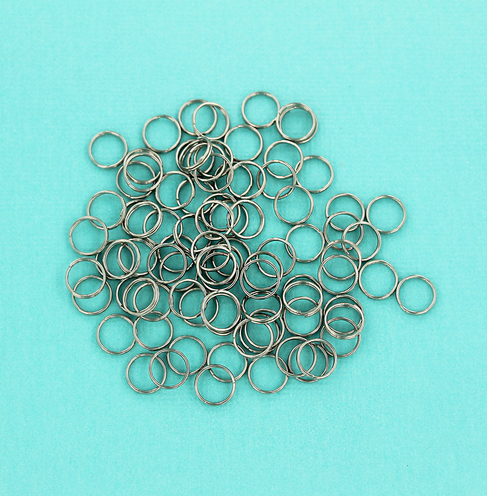 Stainless Steel Split Rings 8mm x 1mm x 2mm - Open 18 x 12 Gauge - 250 Rings - SS036