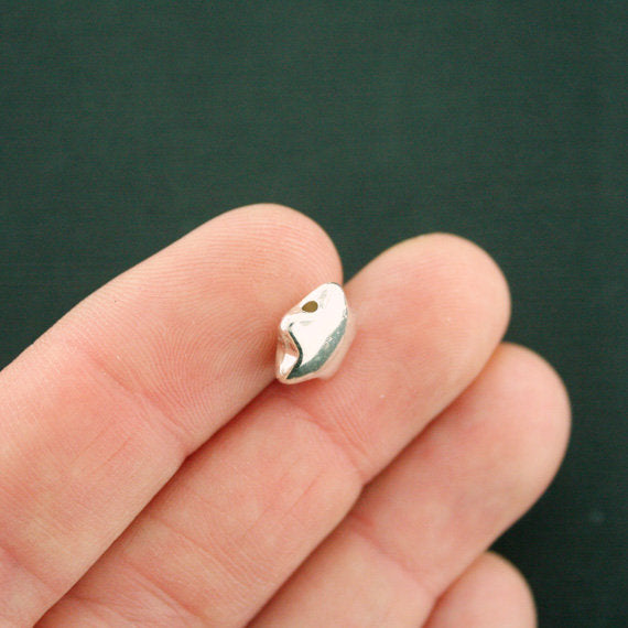 Perles d'espacement étoile 10 mm x 3 mm - ton argent - 12 perles - SC7542