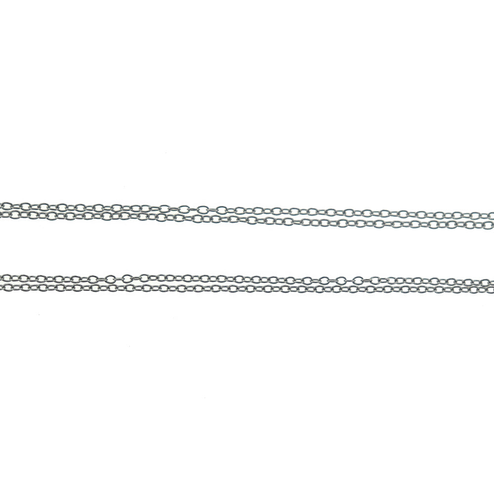 Collier Chaîne Câble Argent Massif 17" - 1mm - 1 Collier - ST011