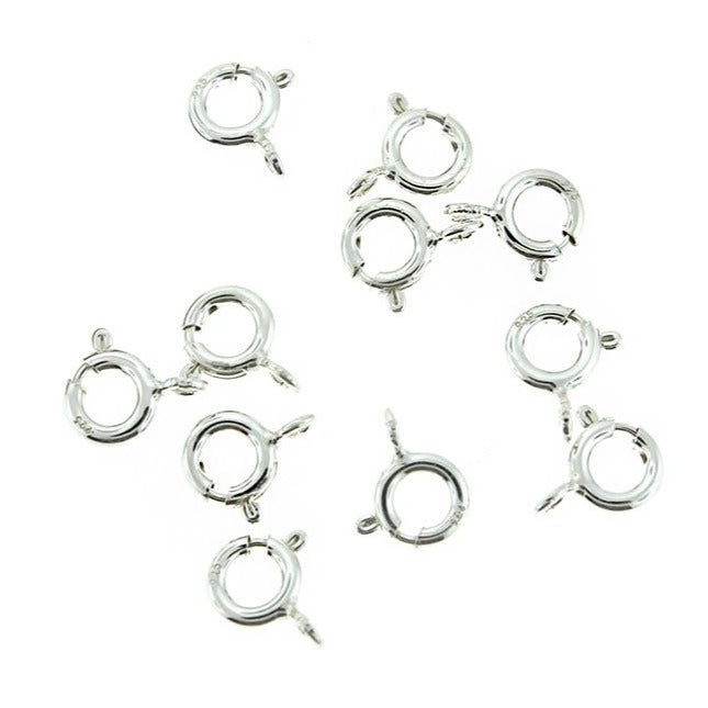 Sterling Silver Spring Clasp 9mm x 7mm - 1 Clasp - ST007