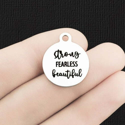 Fortes et intrépides belles breloques en acier inoxydable - BFS001-6617