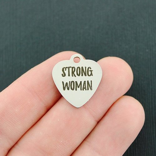Strong Woman Stainless Steel Charms - BFS011-4355
