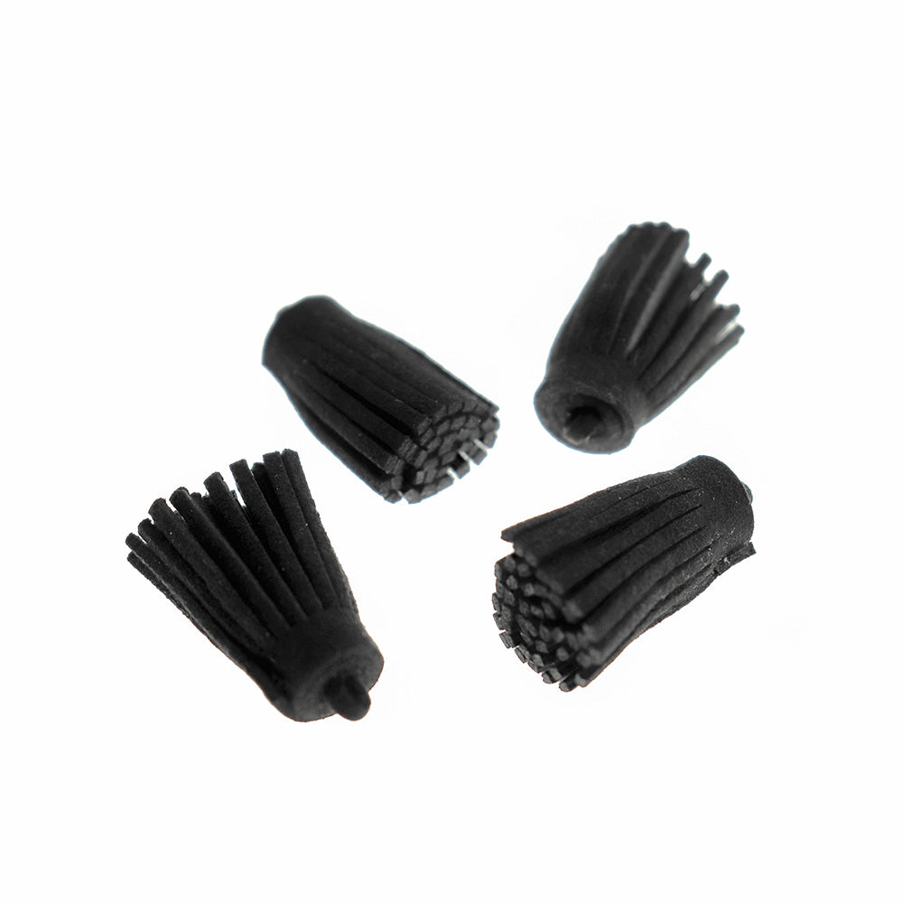Suede Tassels - Black - 4 Pieces - Z158