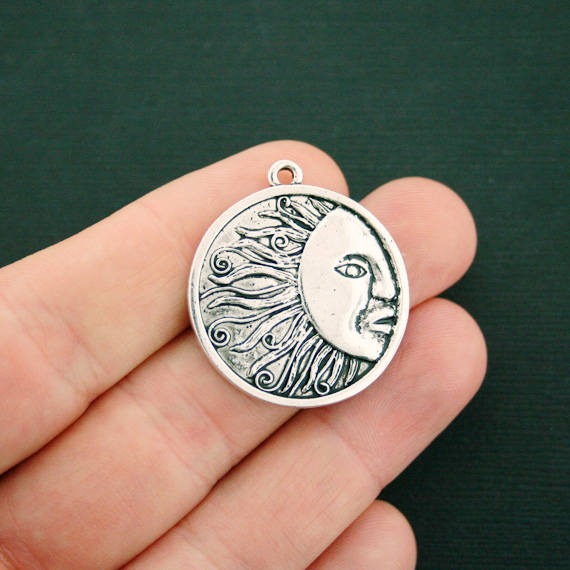 Charme de ton argent antique soleil - SC7112