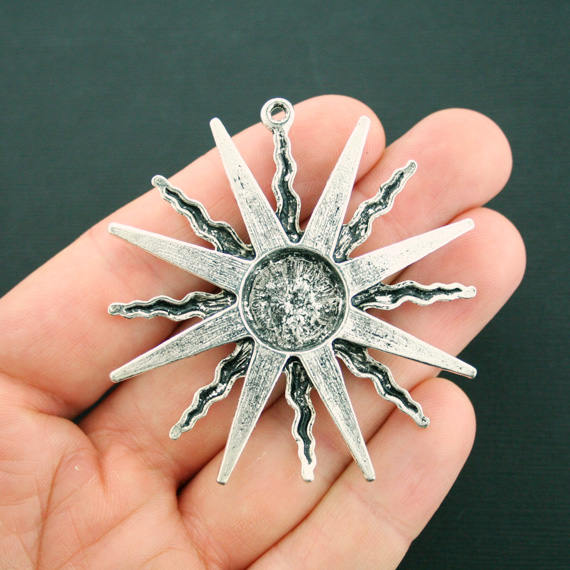 Charmes de ton argent antique soleil - SC7150