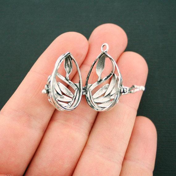 Swan Bead Cage Antique Silver Tone 3D - SC6720