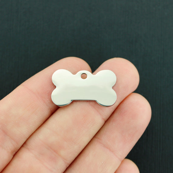Talk to the Paw Stainless Steel Dog Bone Charms - BFS020-0843
