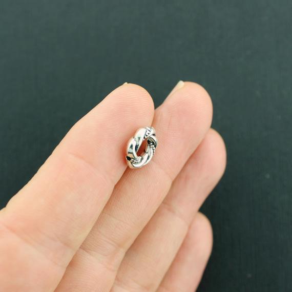 Twist Spacer Beads 12mm - Argenté - 15 Perles - SC7731