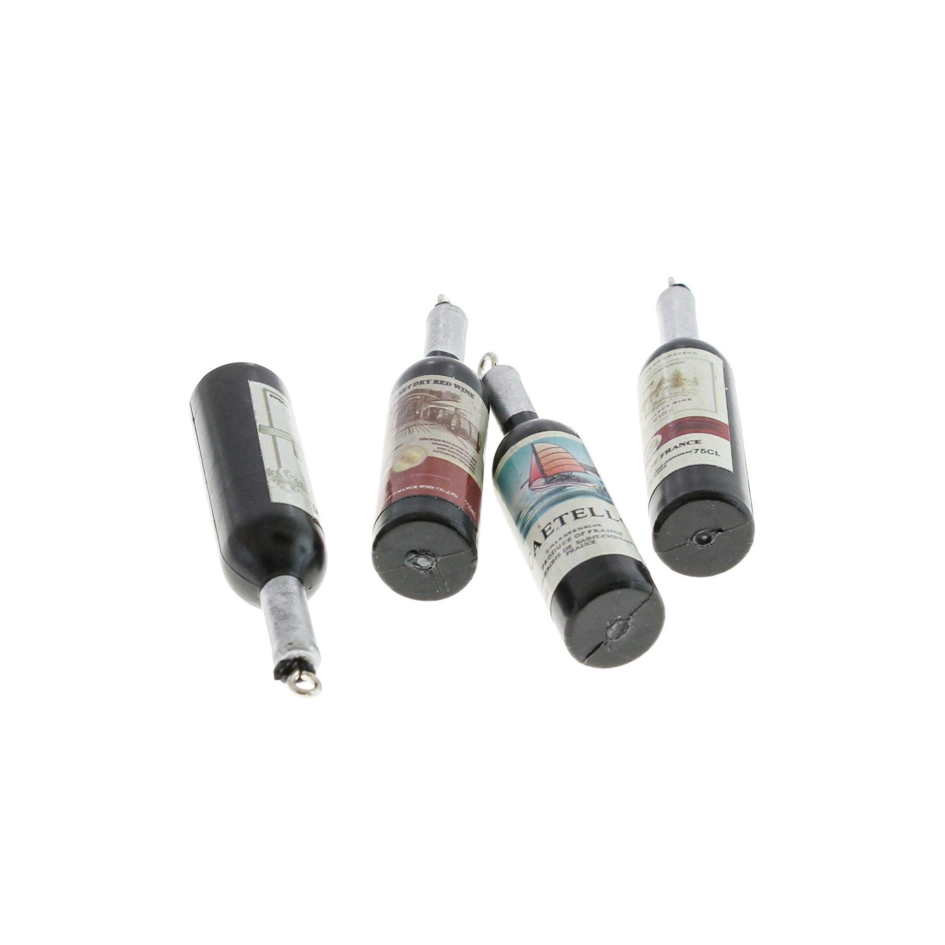 Wine Bottle Resin Charm 3D - Choose Your Color!