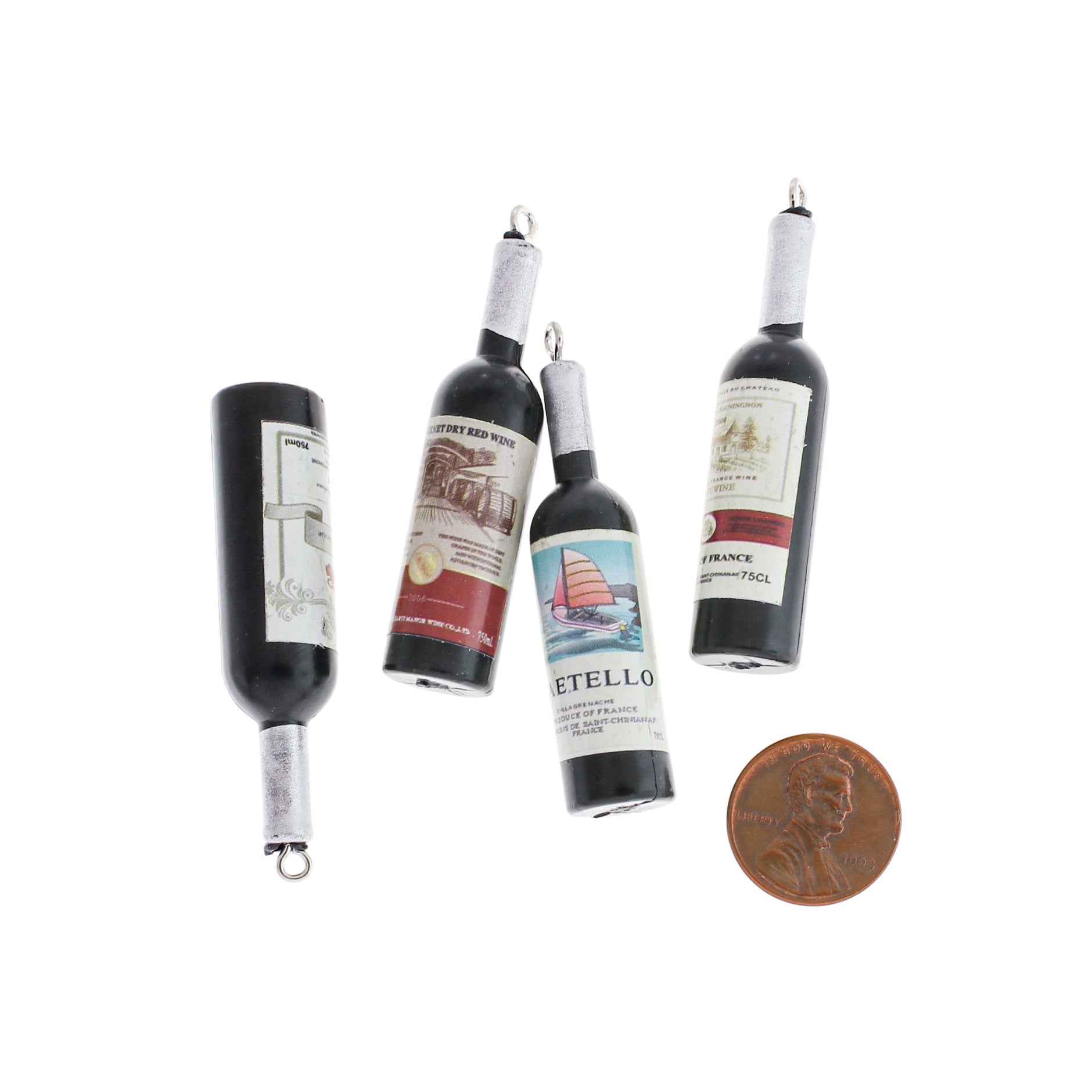 Wine Bottle Resin Charm 3D - Choose Your Color!