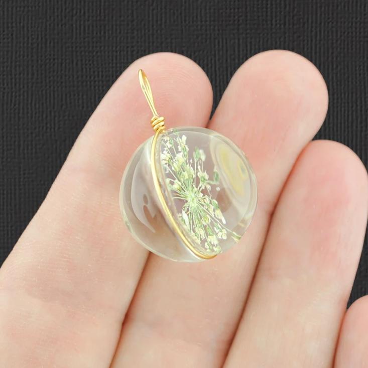 Wish Pendant Glass Charm - Z995