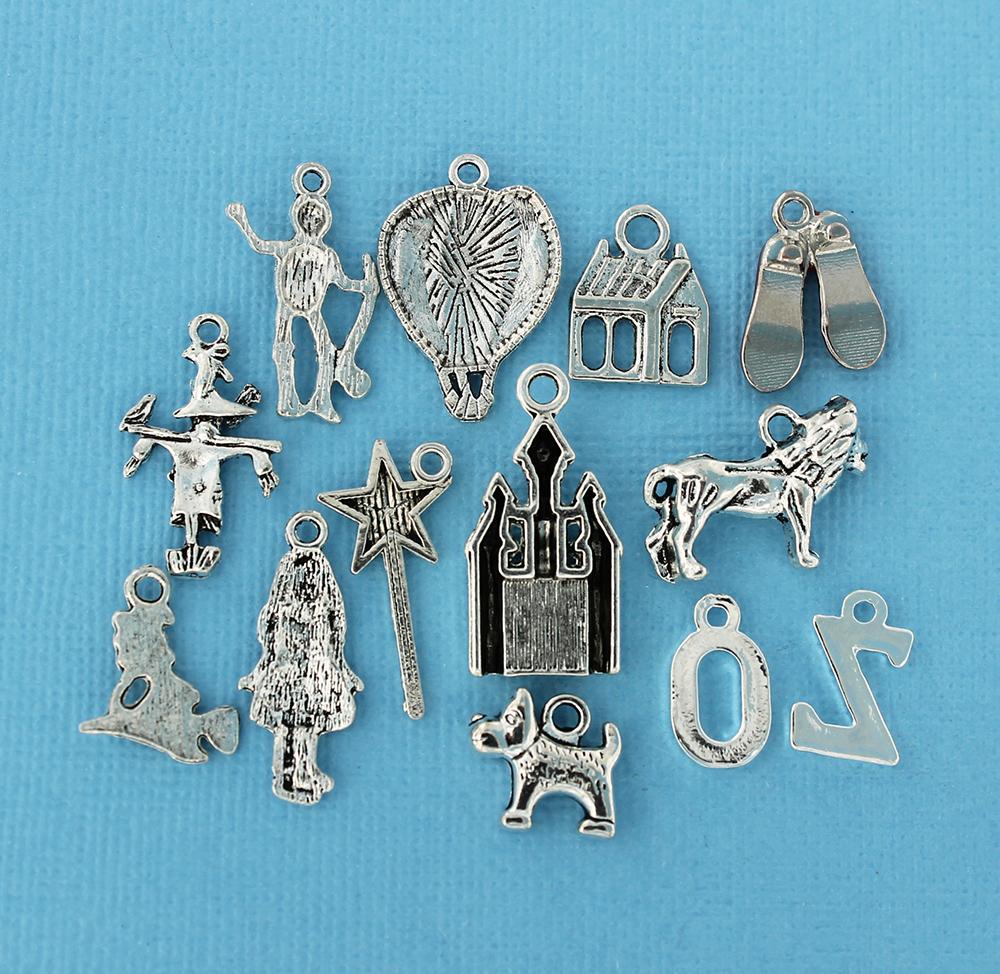 Wizard of Oz Charm Collection Antique Silver Tone 13 Charms - COL272