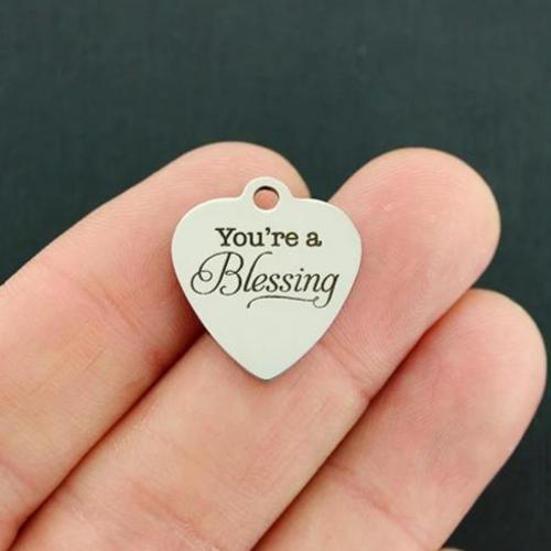You're a Blessing Stainless Steel Charms - BFS011-4479