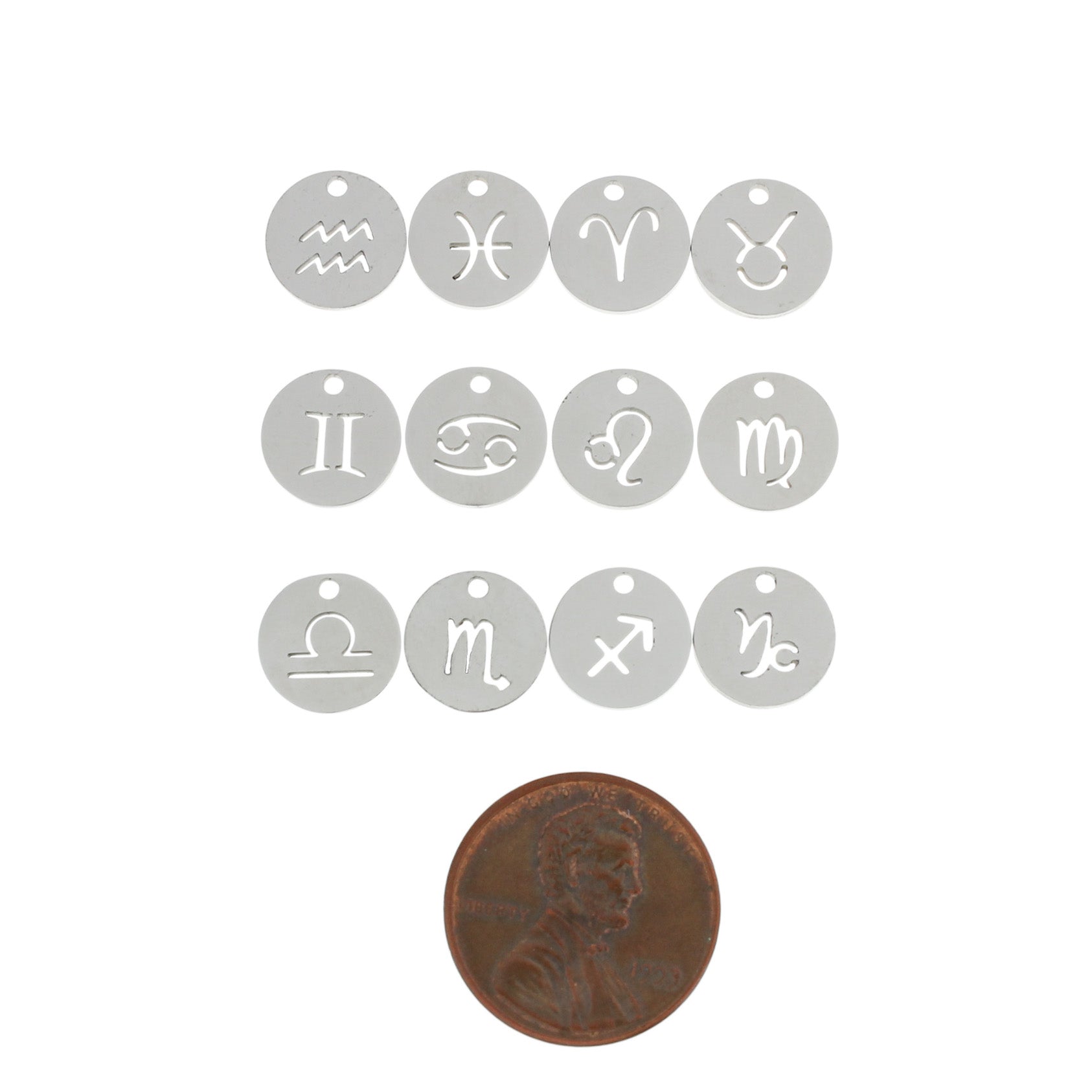 Zodiac Collection Stainless Steel 12 Different Charms - COL177