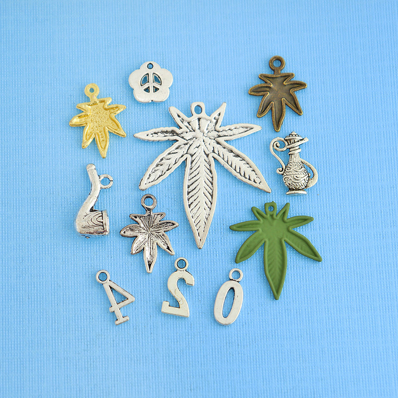 Marijuana 4:20 Charm Collection Assorted Colors 11 Charms - COL302