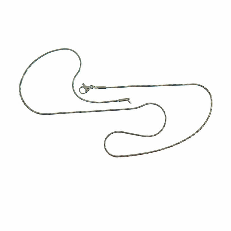 Stainless Steel Snake Chain Necklace 16" - 2mm - 1 Necklace - N577