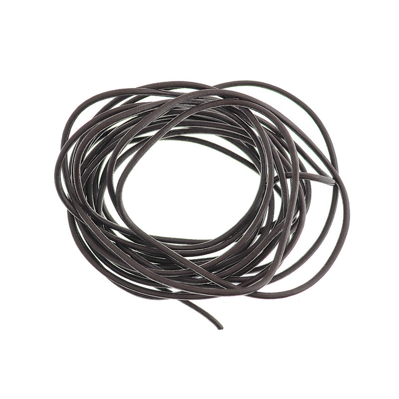 BULK Brown Leather Cord 16Ft - 3mm - FD572