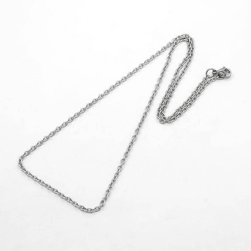 Stainless Steel Cable Chain Necklace 18" - 2mm - 10 Necklaces - N106