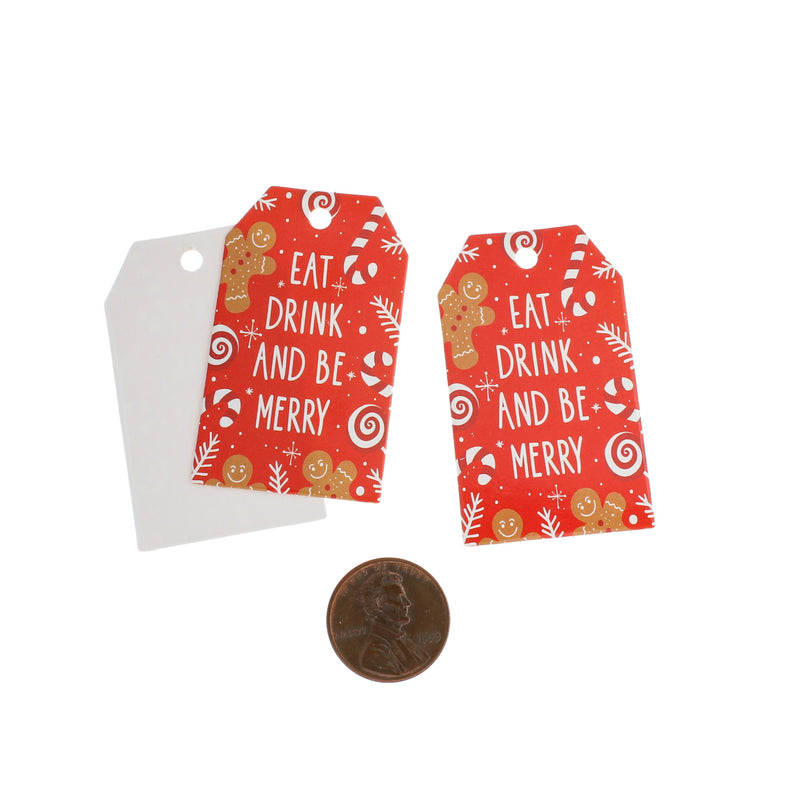 25 Be Merry Paper Tags - TL184