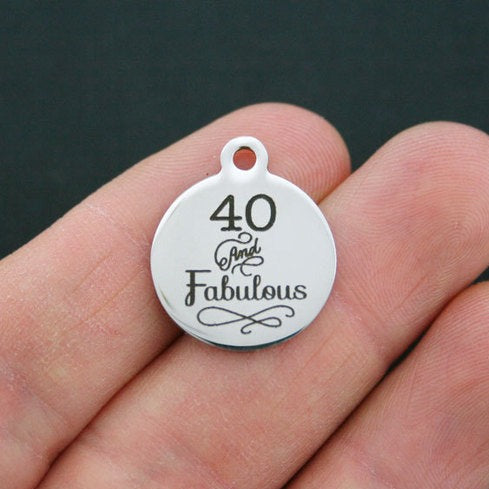 40 And Fabulous Stainless Steel Charms - BFS001-0749