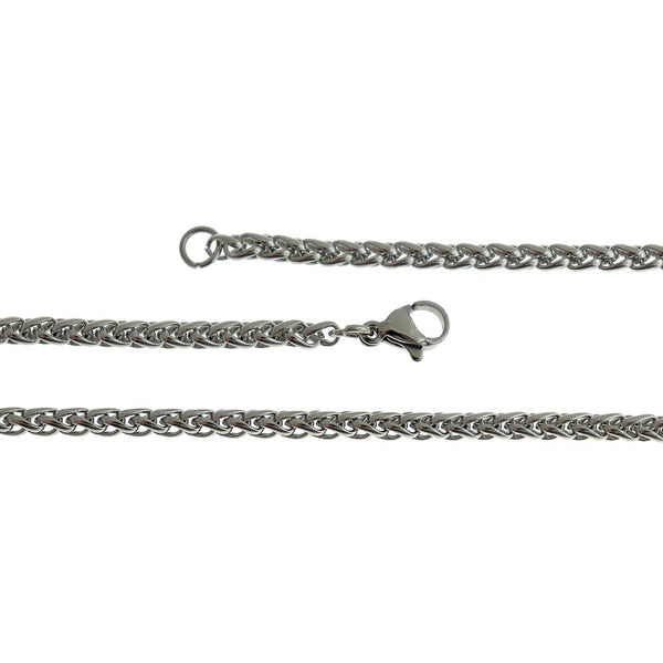 Stainless Steel Rope Chain Necklace 23" - 3mm - 1 Necklace - N021