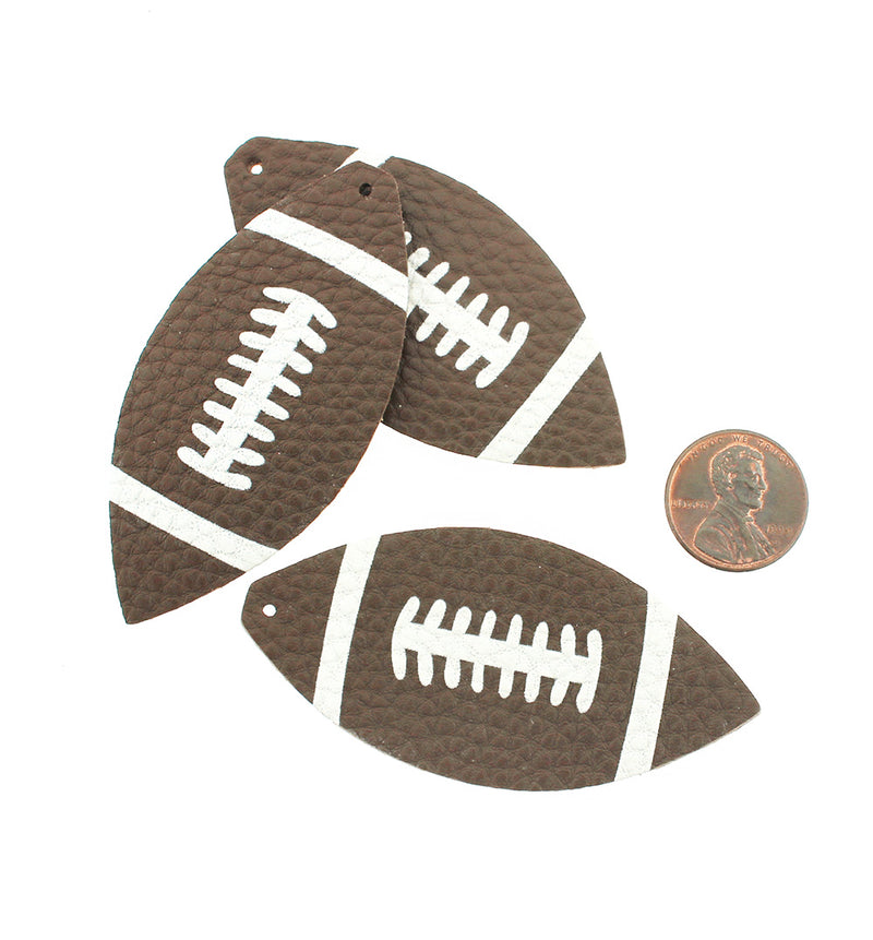 Imitation Leather Pendants - Football - 2 Pieces - LP014